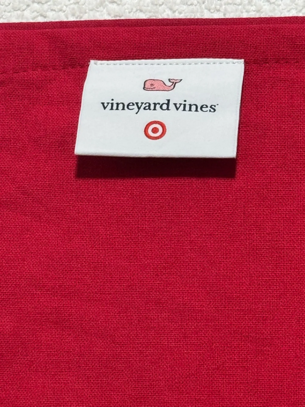 Lot of four VINEYARD VINES for Target baby whale PLACEMAT Red & Blue